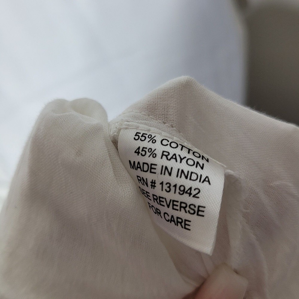 CC Chic Connection White Bohemian Nsvy Embroidered Dress L - Picture 5 of 6